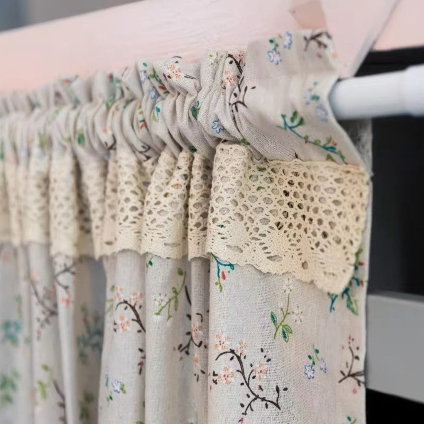 UV-Resistant Microfiber Kitchen Cabinet Curtain
