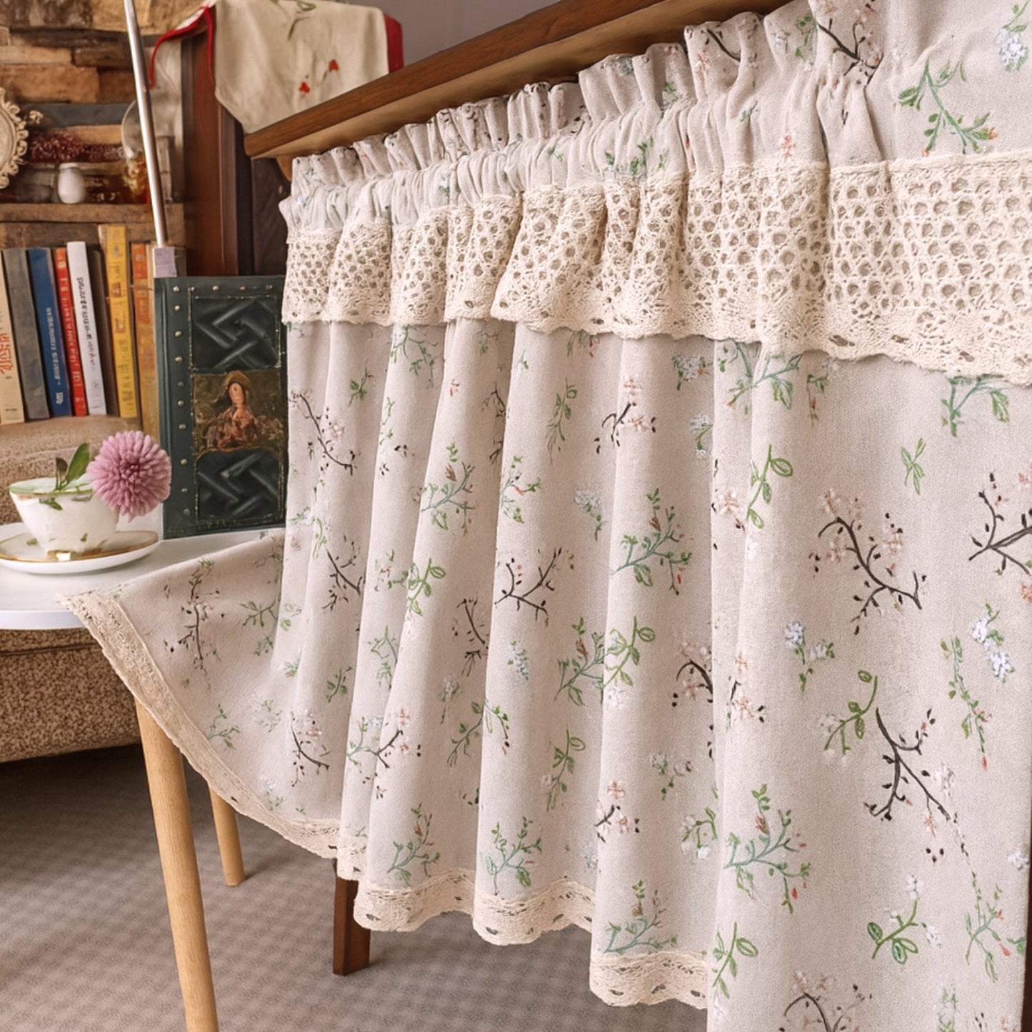 UV-Resistant Microfiber Kitchen Cabinet Curtain