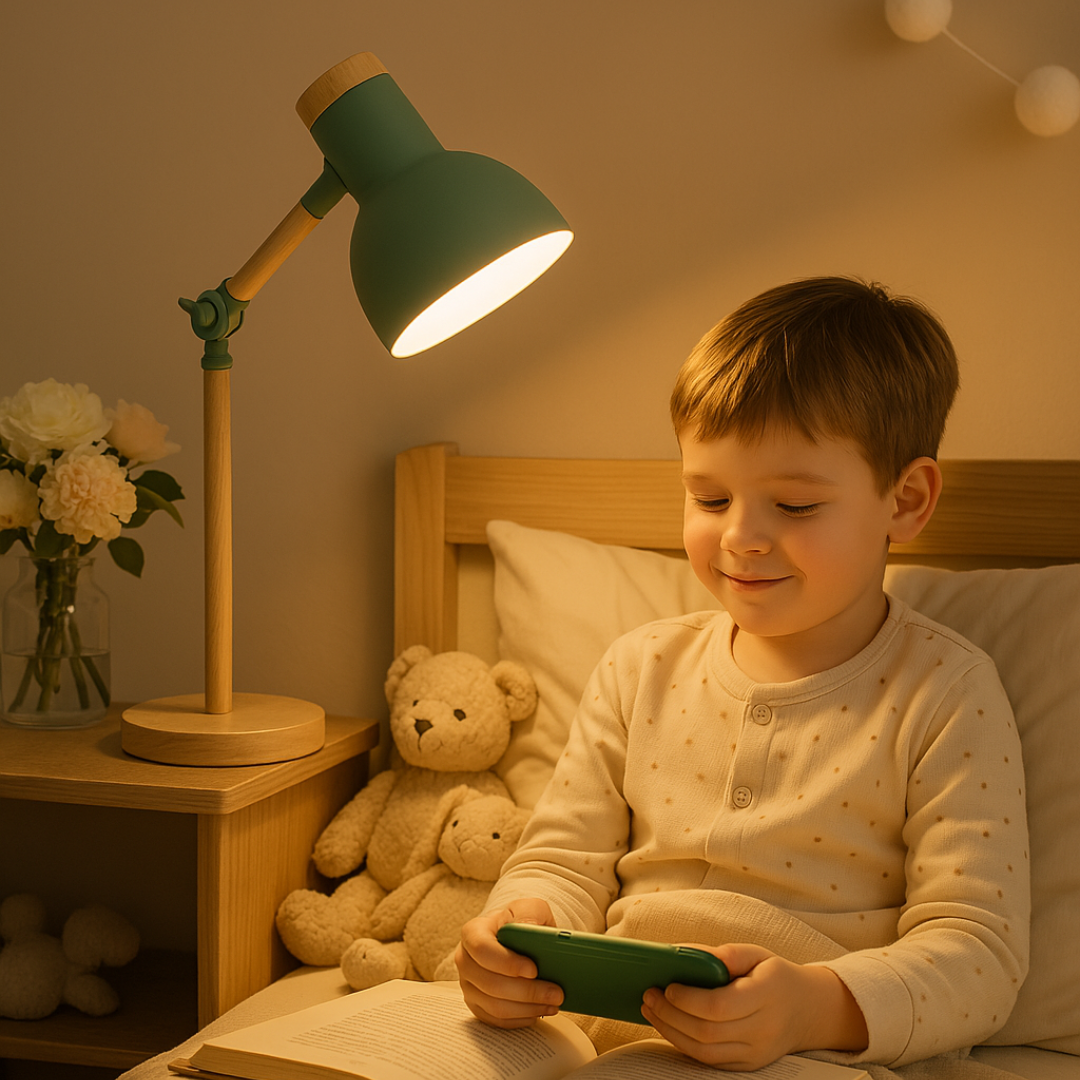 Adjustable Nordic Style Wooden Table Lamp