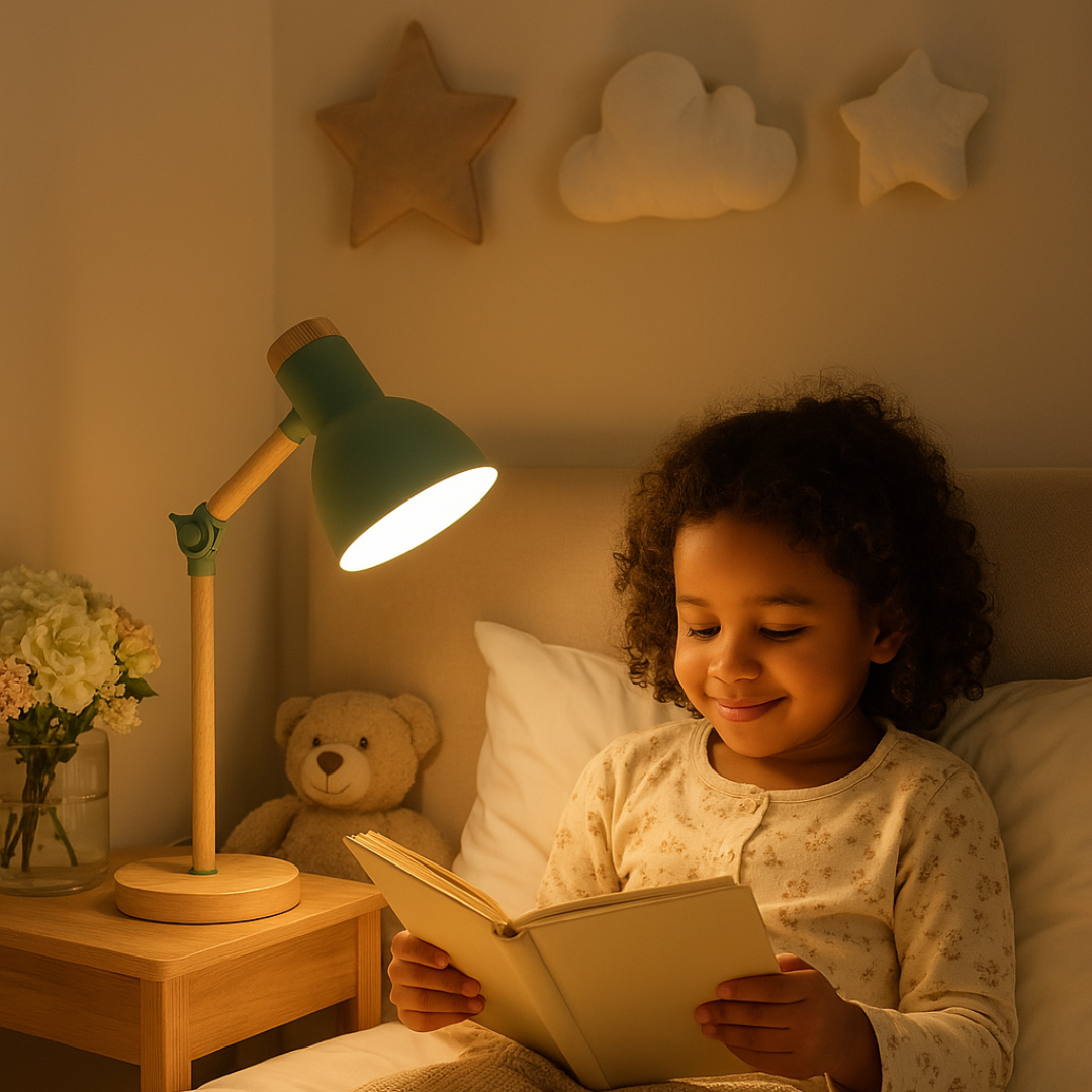 Adjustable Nordic Style Wooden Table Lamp
