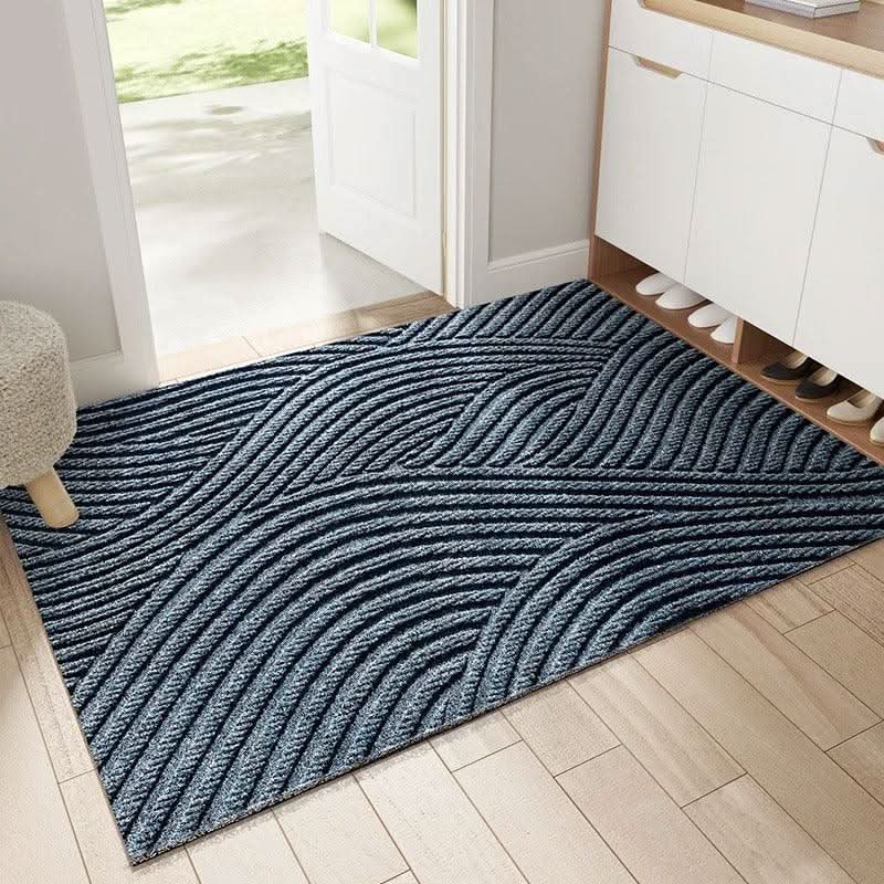 Geometric Wavy Non-Slip Entryway Mat