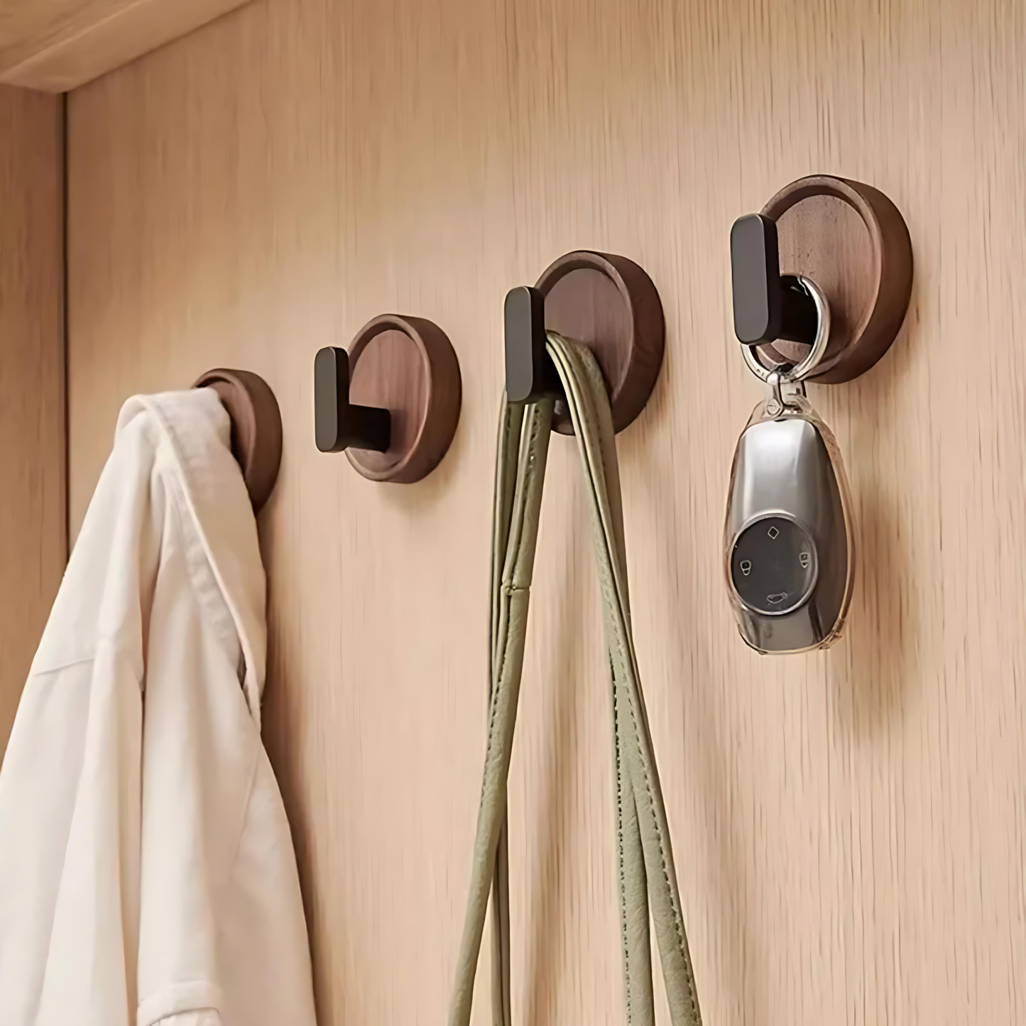 Nordic Solid Walnut Wood Wall Hook