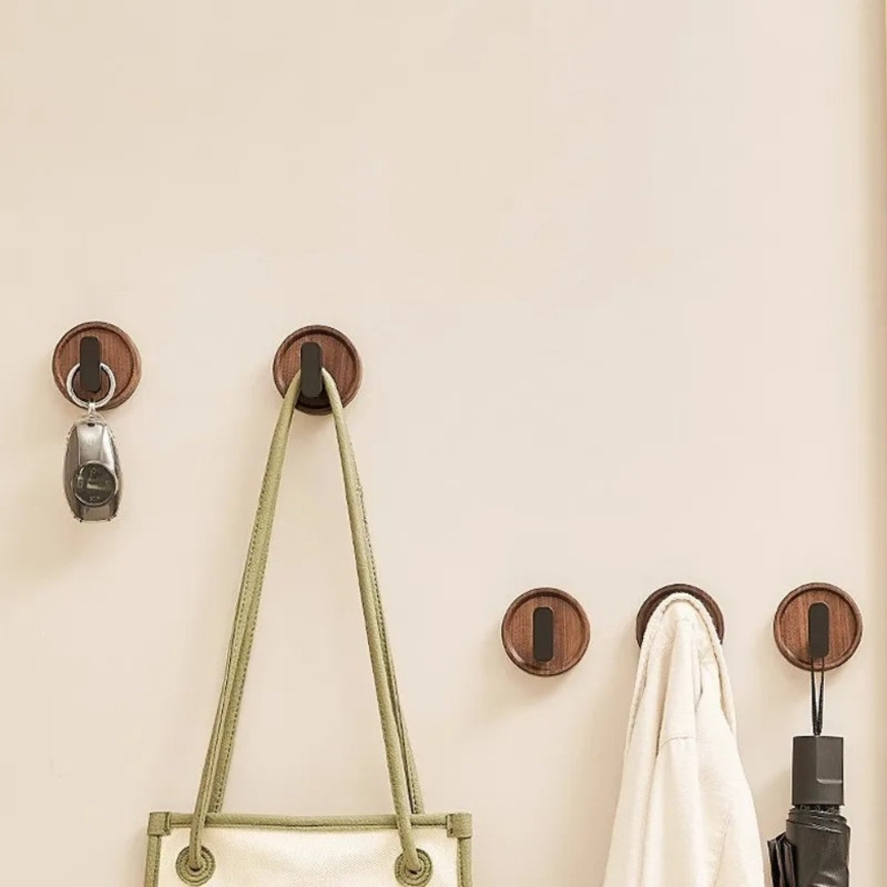Nordic Solid Walnut Wood Wall Hook
