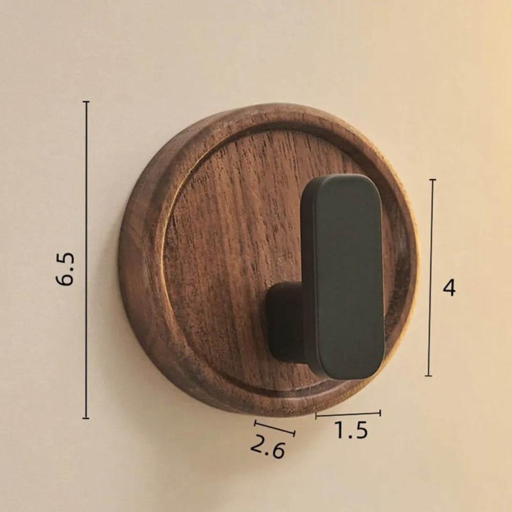 Nordic Solid Walnut Wood Wall Hook
