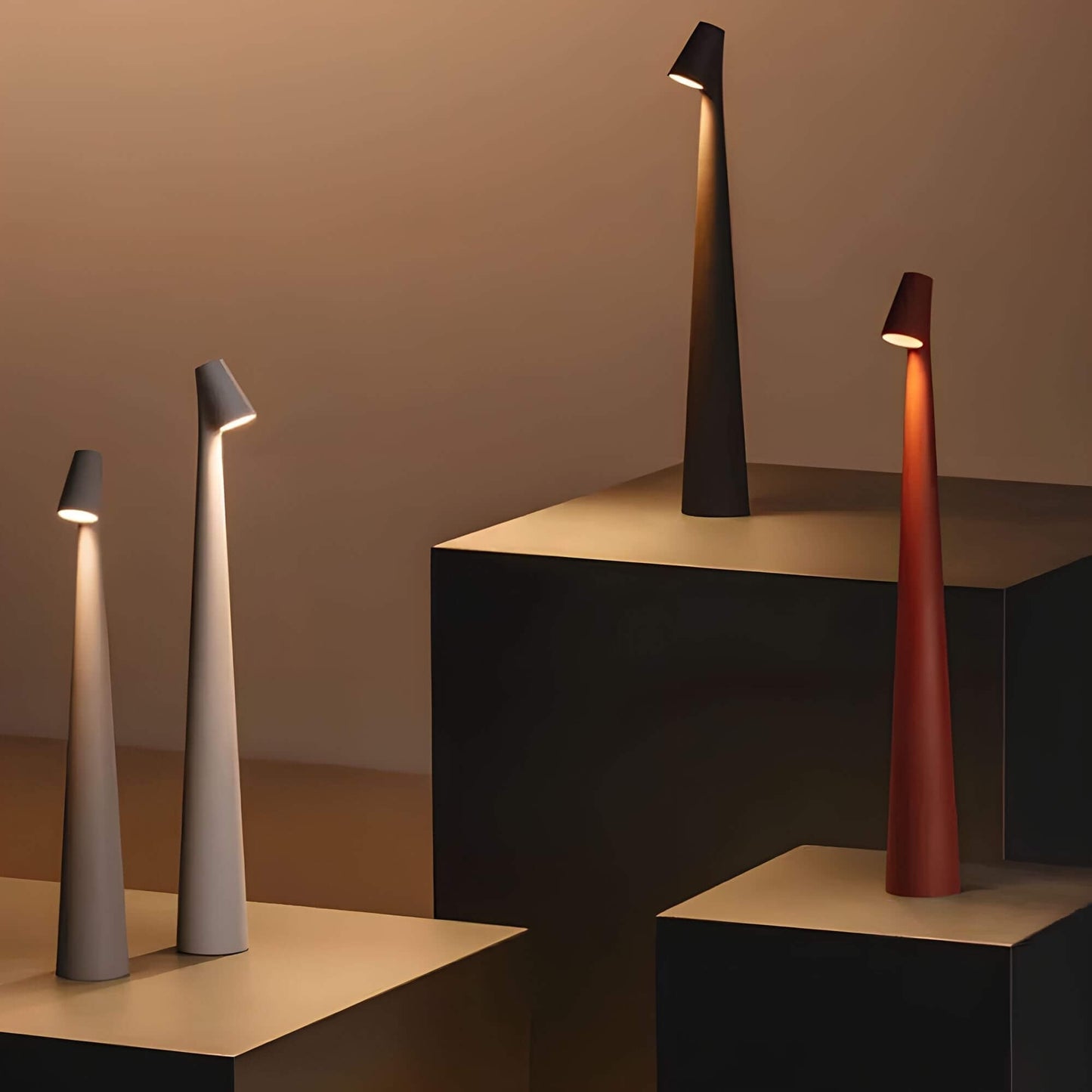 Minimalist Wireless LED Table Lamp with Dimmable Touch Control