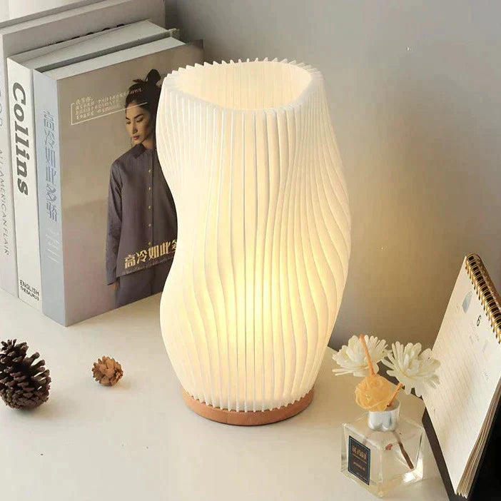 Dimmable USB Table Lamp with Elegant Wave Design