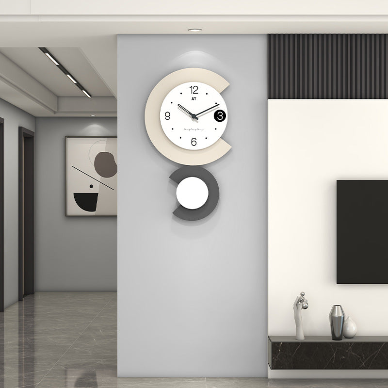 Modern LED Wall Lamp with Silent Clock