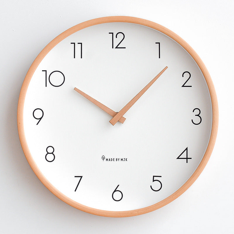 Nordic Minimalist Silent Wooden Wall Clock