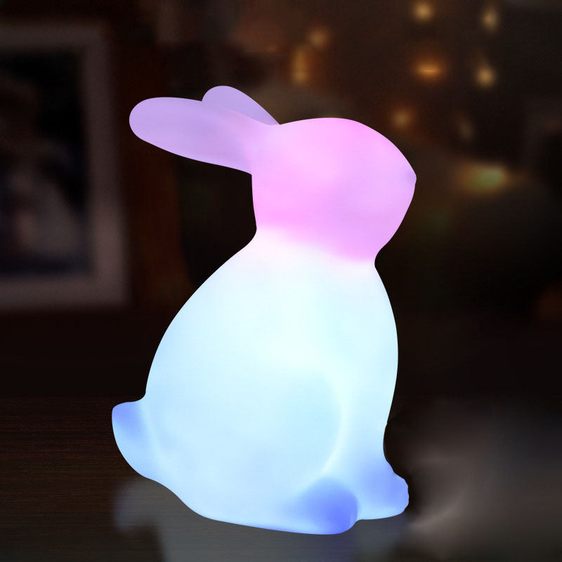 Contemporary LED Rabbit Table Lamp in White