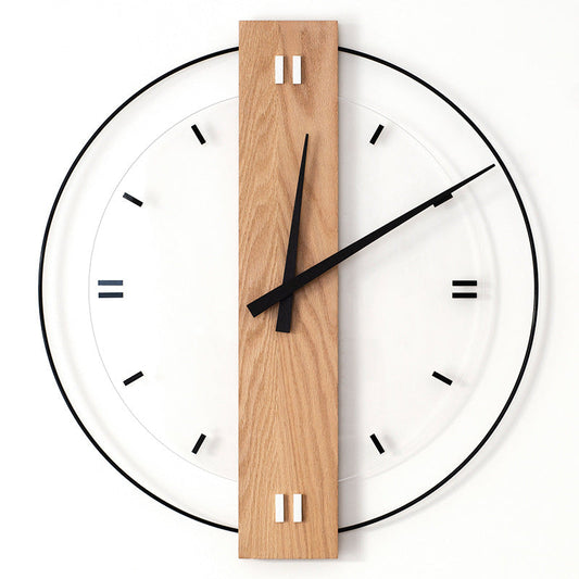 Solid Wood Nordic Wall Clock 40cm with Silent Sweep Movement