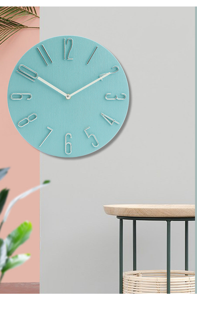 Minimalist MDF Wall Clock with Metal Hands