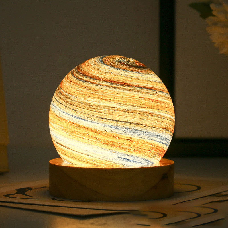 Captivating Planet Lamp with 12 Colorful Star Designs