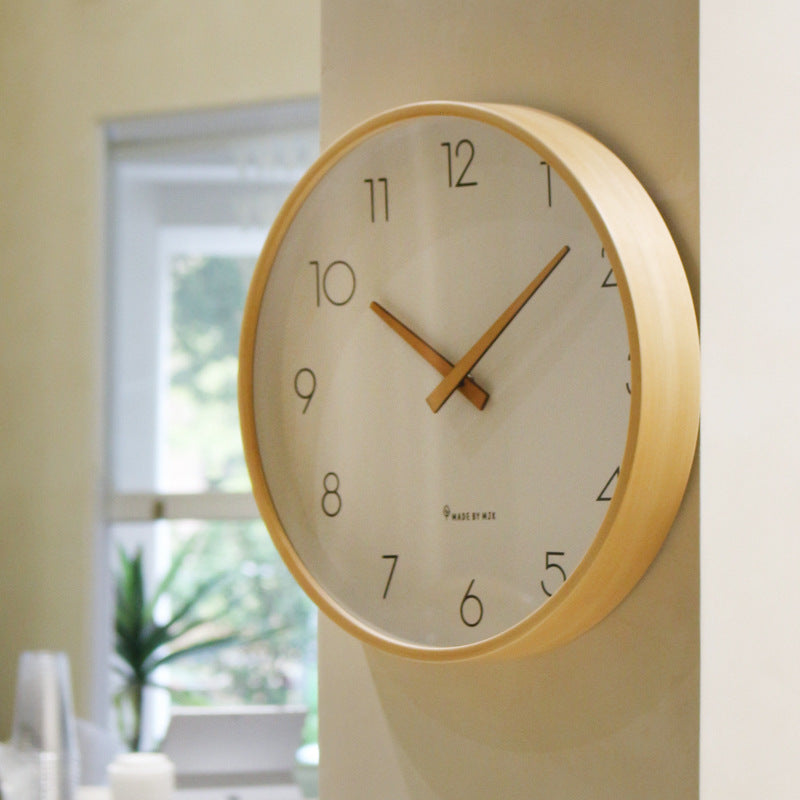 Nordic Minimalist Silent Wooden Wall Clock