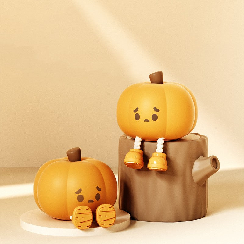 Silicone Pumpkin Tap Light with Adjustable Warm Glow