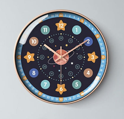 12-Inch Silent Clock for Children's Room