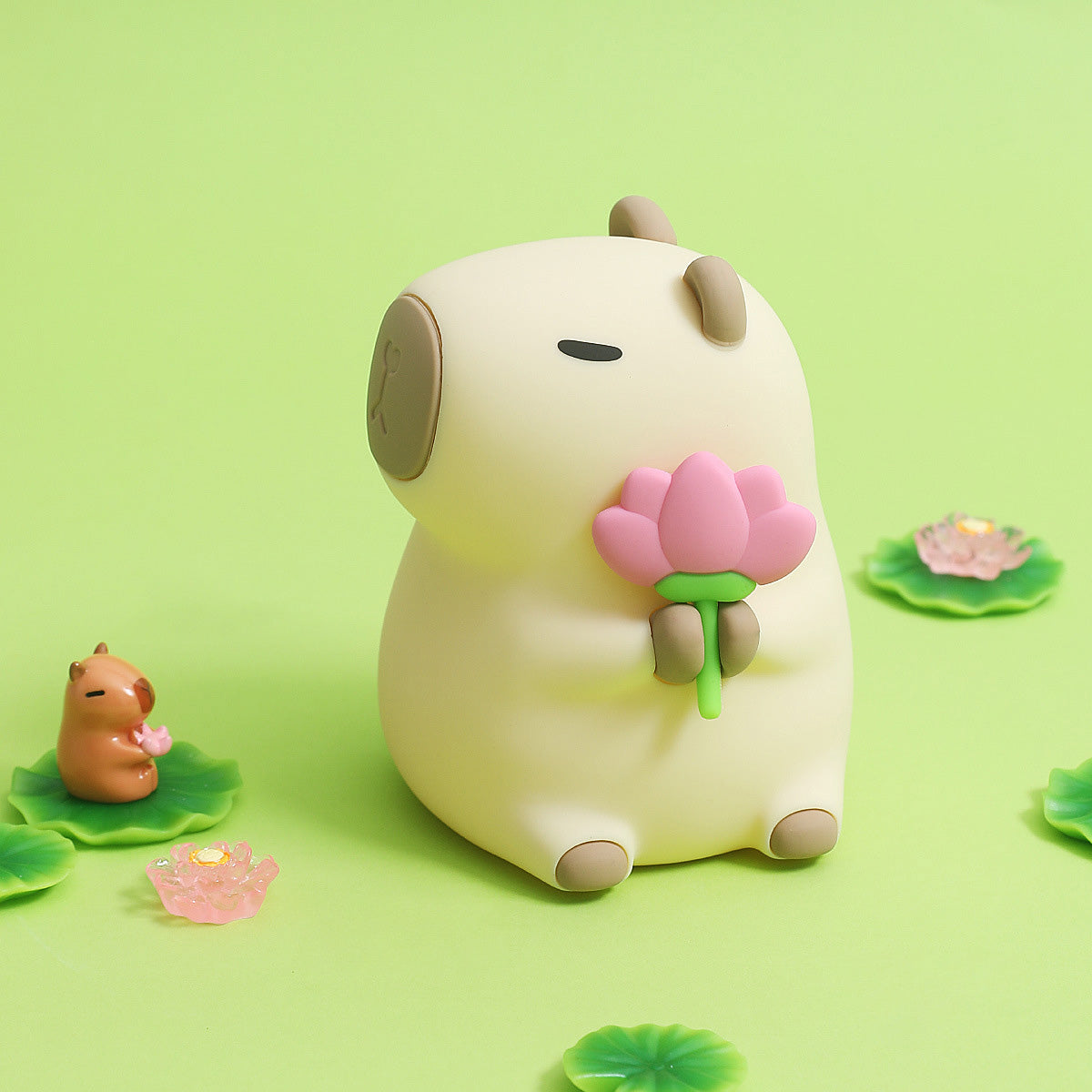Adorable Capybara Night Light with Touch Control and Timer