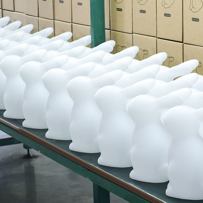 Contemporary LED Rabbit Table Lamp in White