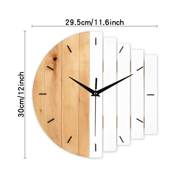 Wooden Analog Silent Wall Clock with Modern Design