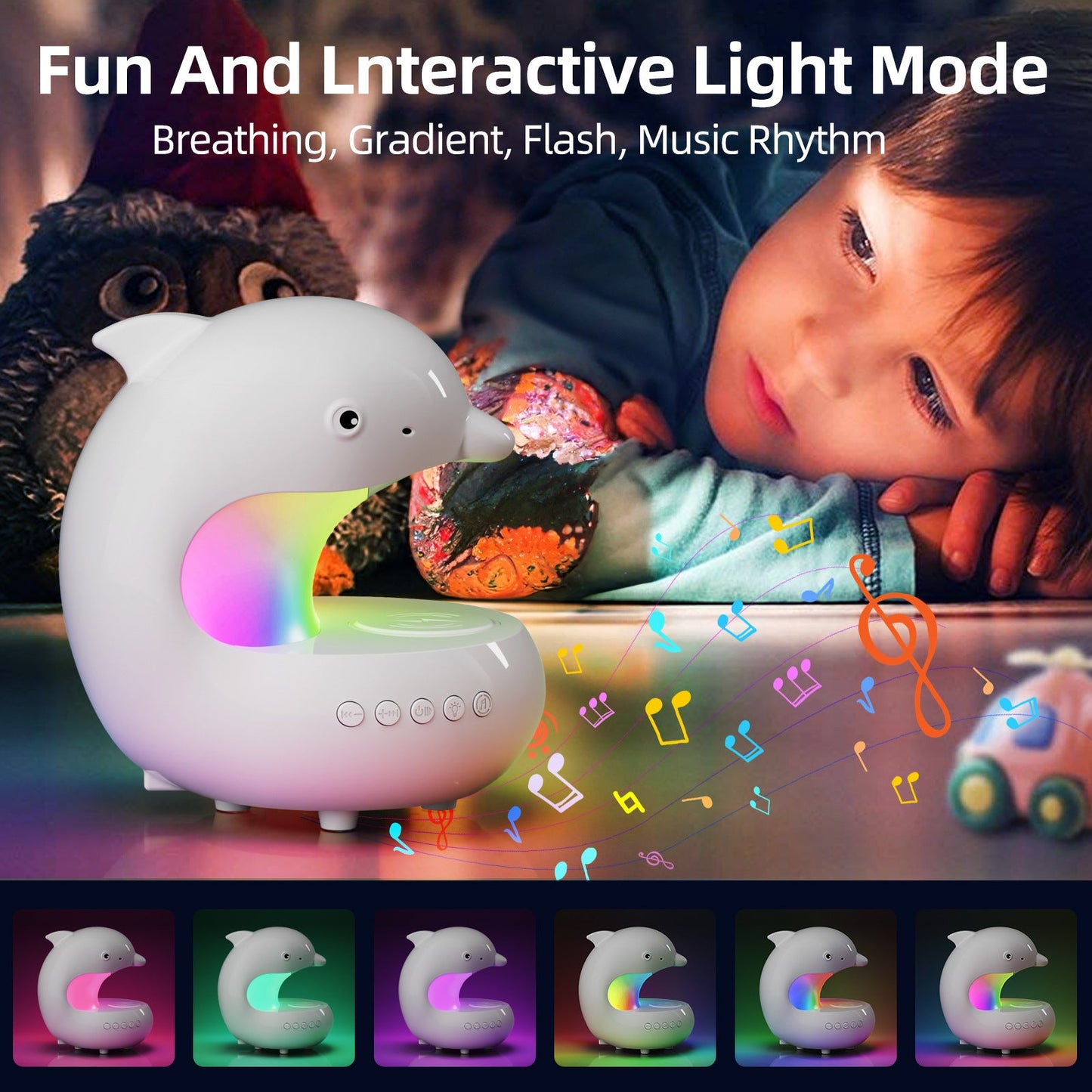Wireless Charging Night Light with LED Glow