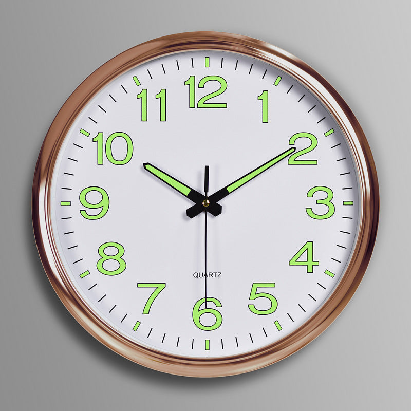 Silent 30 cm Illuminating Wall Clock with Night Light Feature