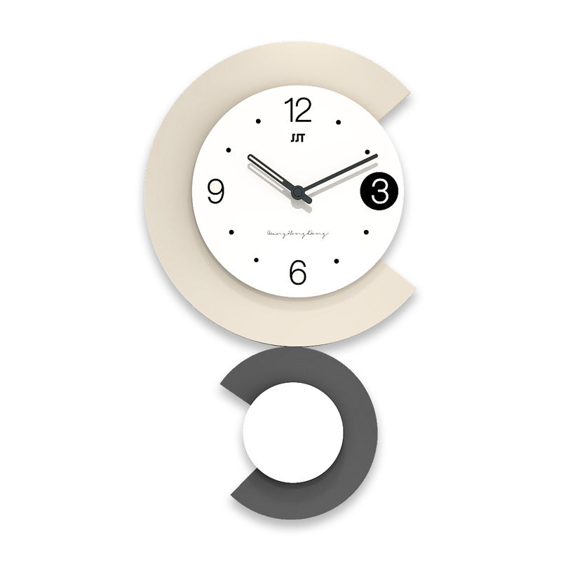 Modern LED Wall Lamp with Silent Clock