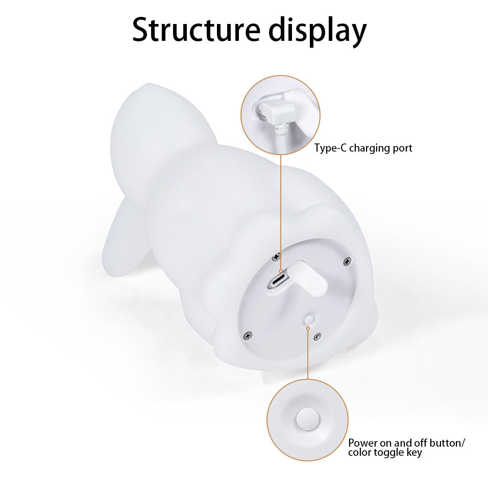 Contemporary LED Rabbit Table Lamp in White