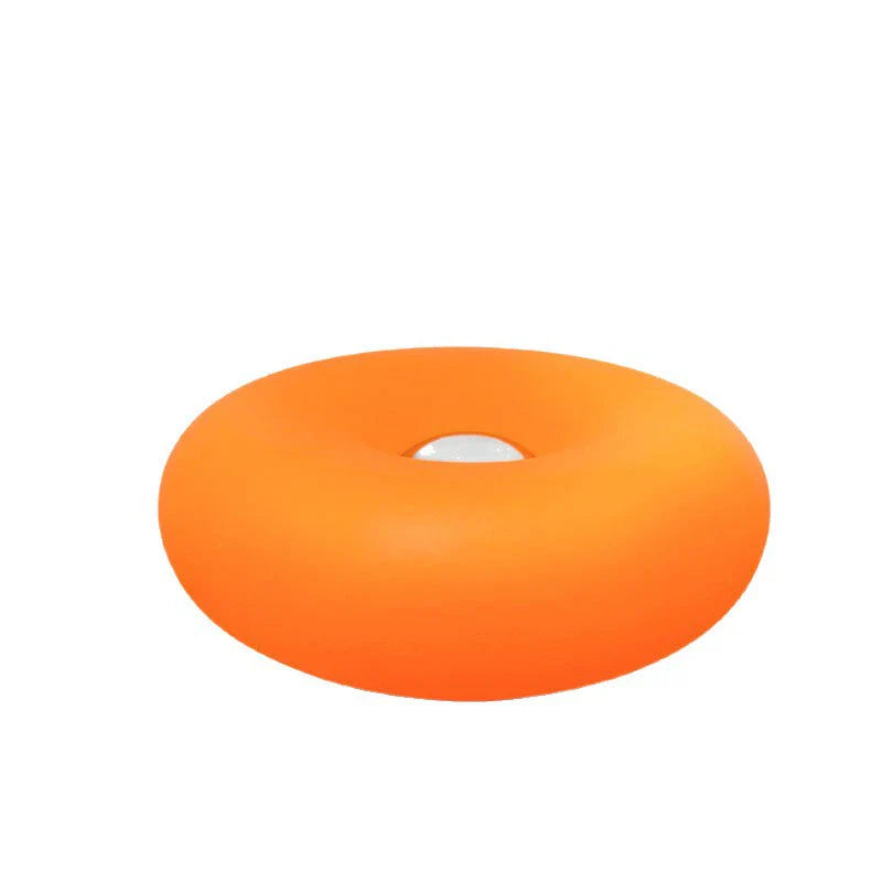Donut-Shaped Touch-Control Bedside Lamp in Cream