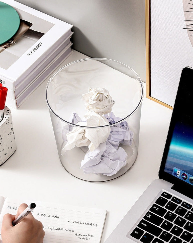 Colored Transparent Acrylic Waste Container