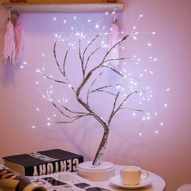 LED Table Lamp with Colorful Tree Lights and Touch Switch