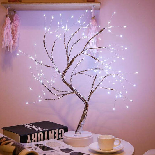 LED Table Lamp with Colorful Tree Lights and Touch Switch