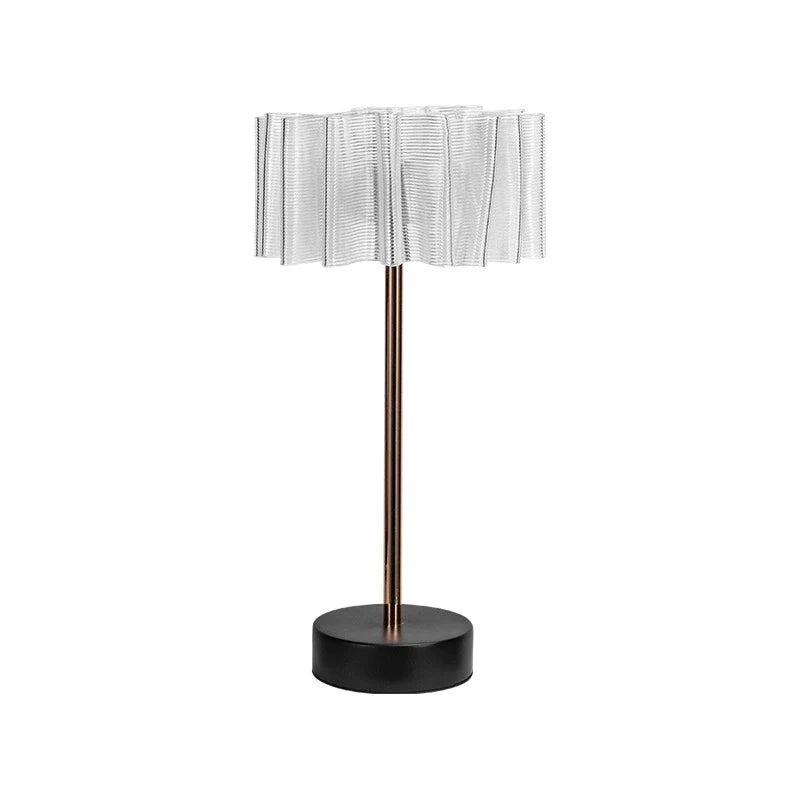 Rechargeable Pleated Aluminum Table Lamp