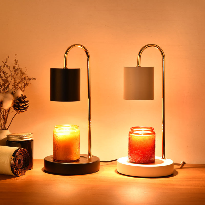 Candle Warmer Table Lamp with Curved Design