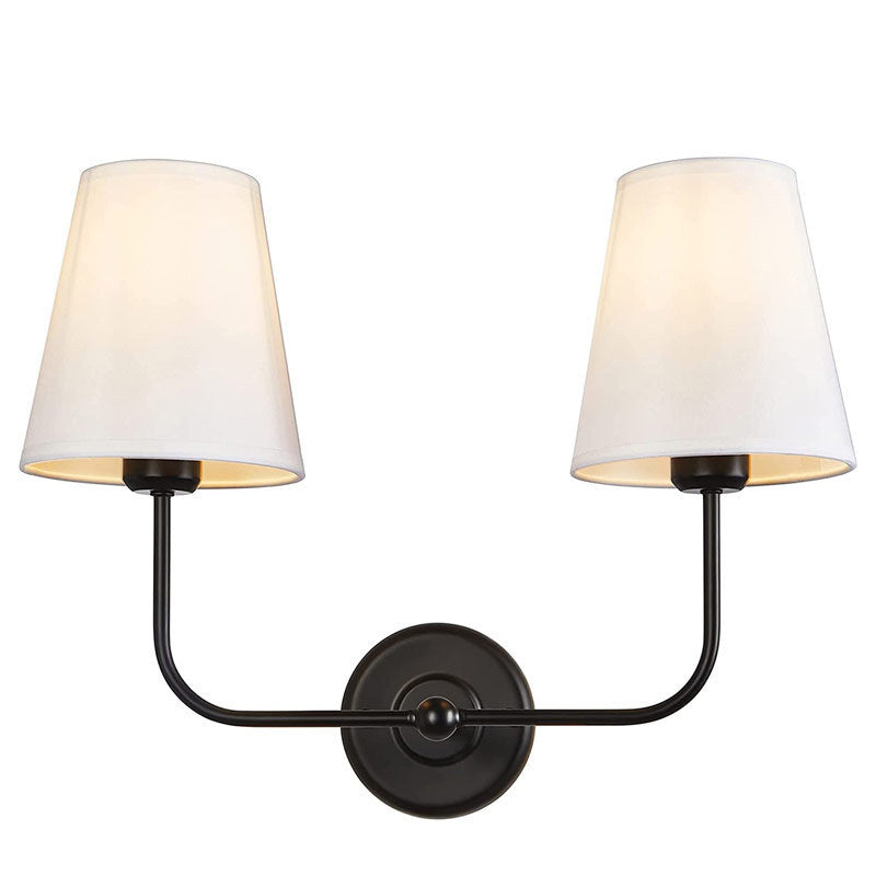 Modern Linen Shade Wall Sconce Lamp