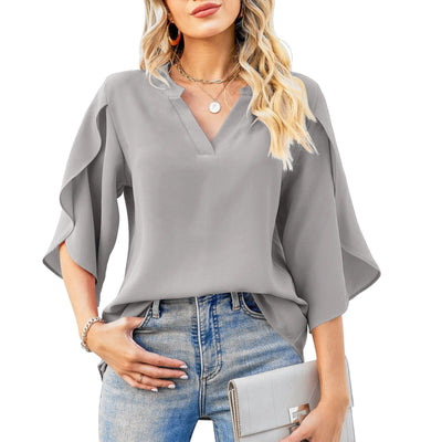 Leni™ | Elegant V-Neck Top