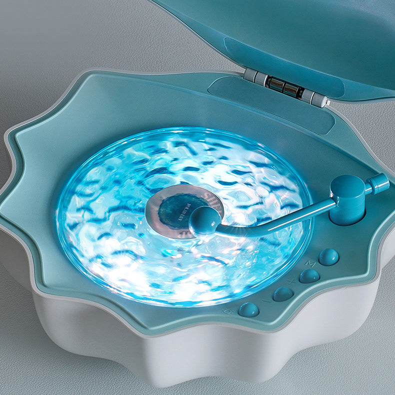 Shell Lamp Bluetooth Turntable with LED Night Light and RGB Color Modes