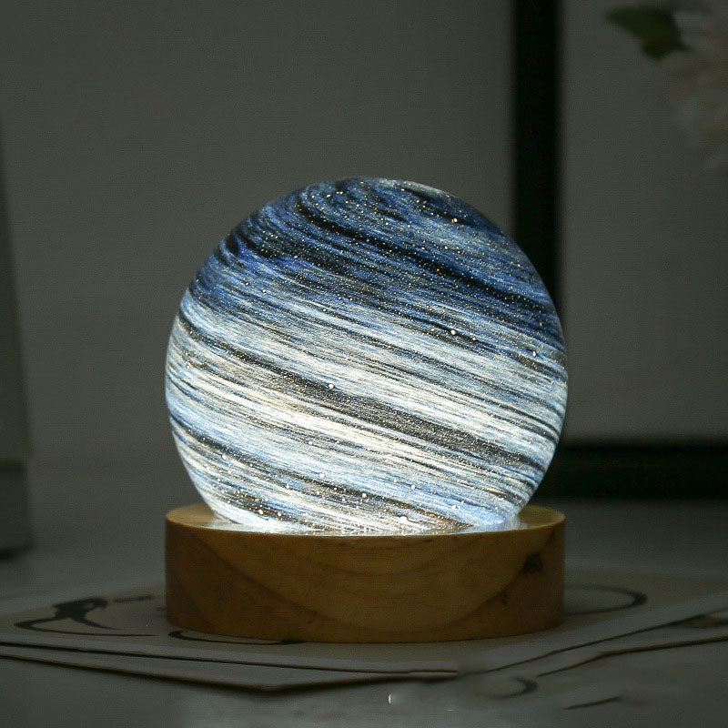 Captivating Planet Lamp with 12 Colorful Star Designs