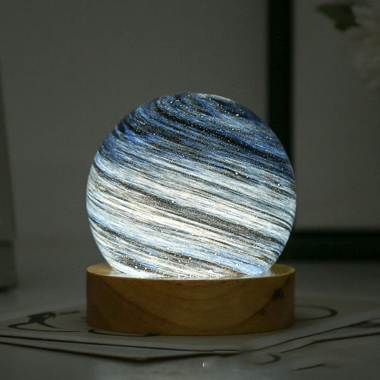 Captivating Planet Lamp with 12 Colorful Star Designs