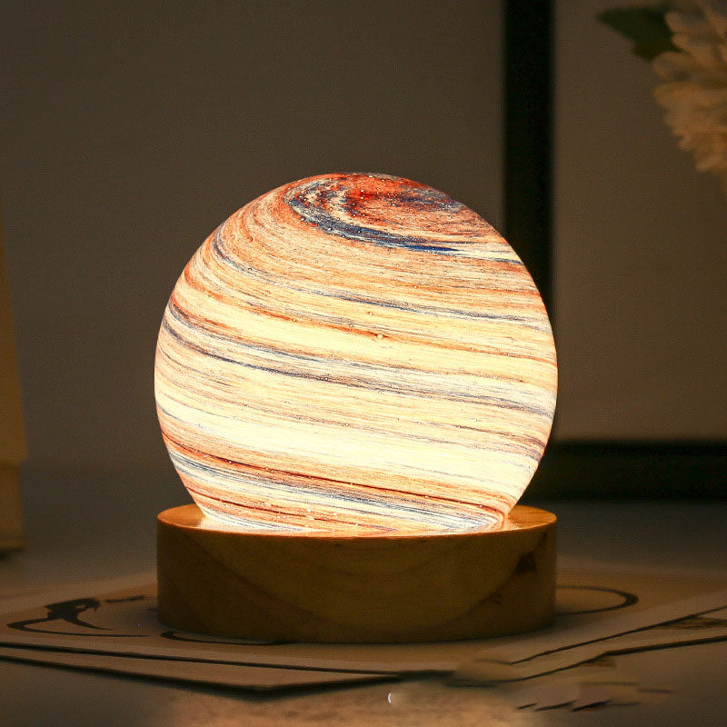 Captivating Planet Lamp with 12 Colorful Star Designs