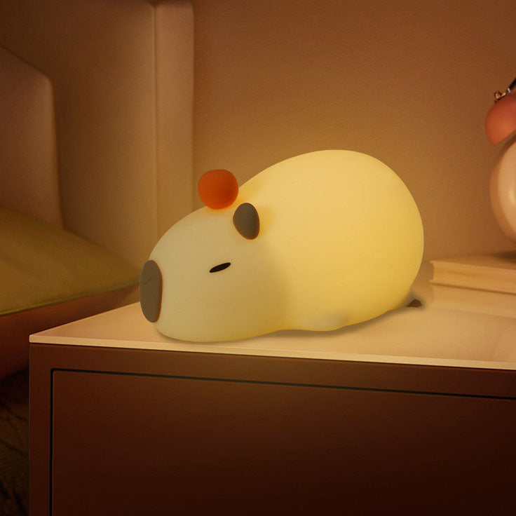 Adorable Capybara Night Light with Touch Control and Timer