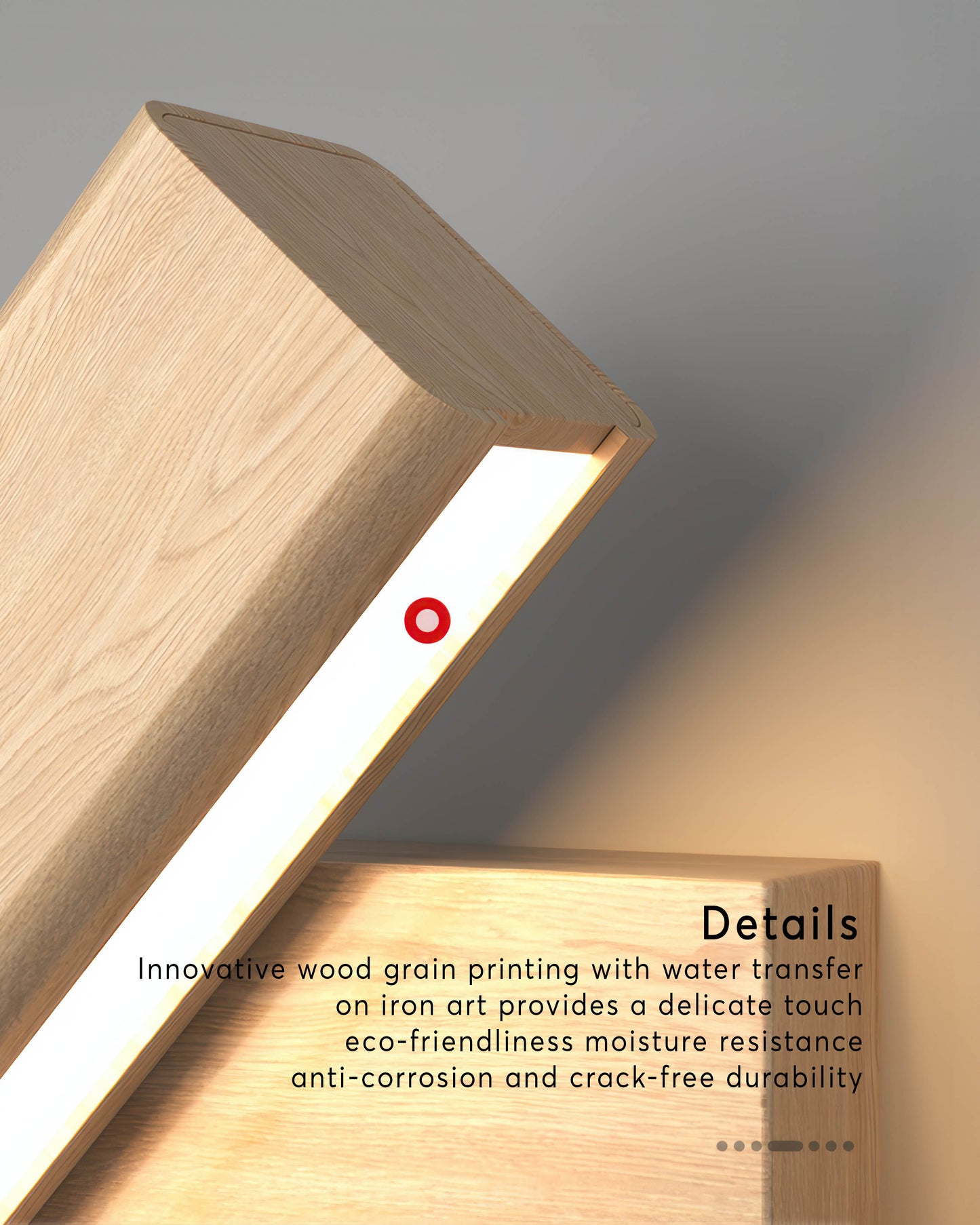 Rotatable Nordic Wood Grain Wall Lamp