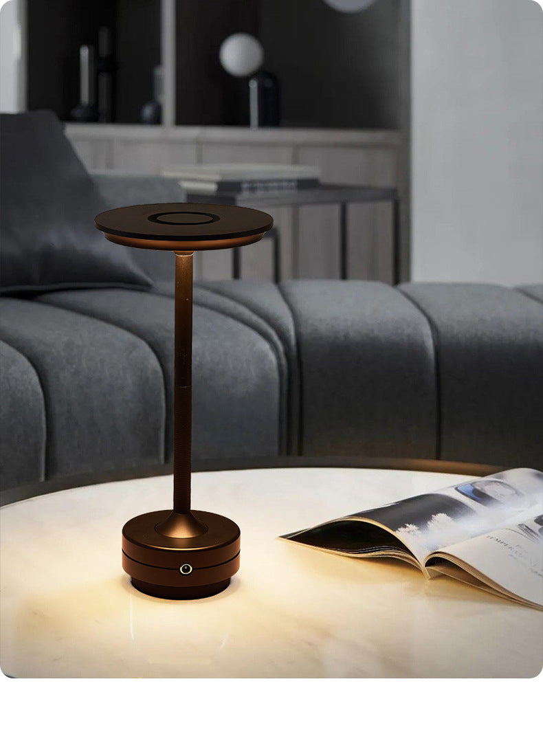 Chic LED Bar Table Lamp in Black, Gold, or Silver