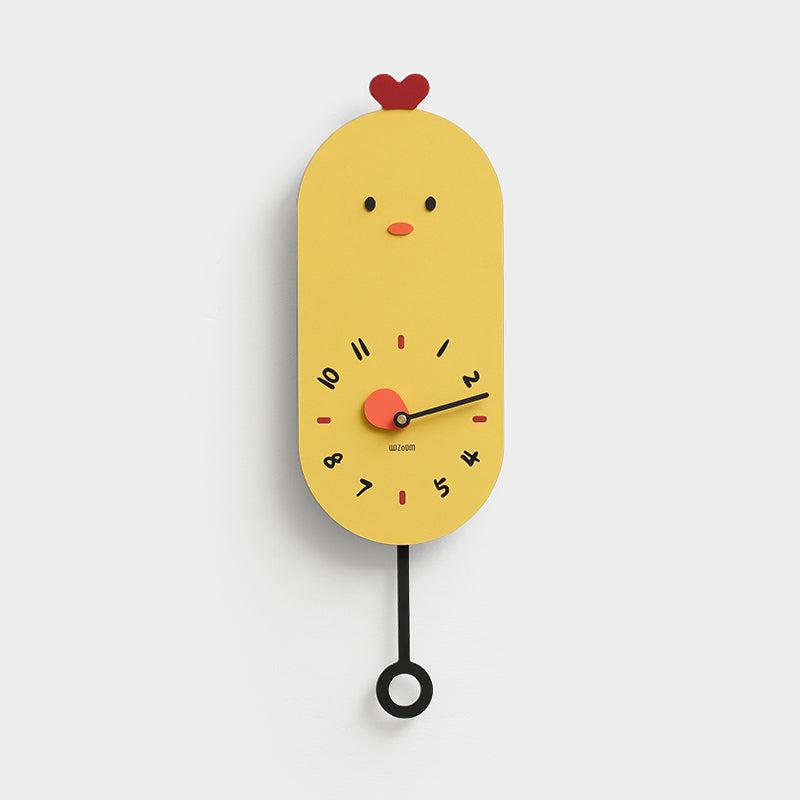 Cute Chicken Wall Clock for Kids' Rooms