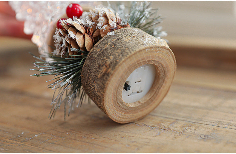 LED Christmas Lantern Table Lamp with Holiday Scene