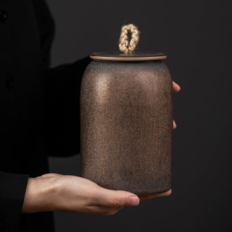 Vintage Ceramic Storage Jar for Cookies and Sugar