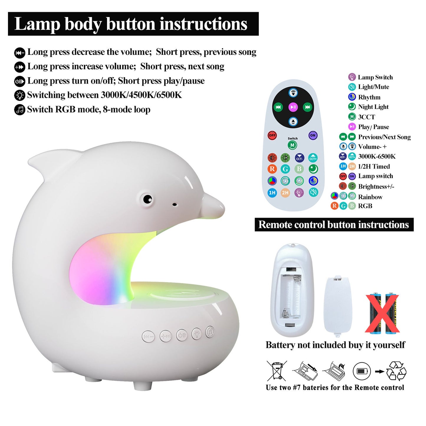 Wireless Charging Night Light with LED Glow