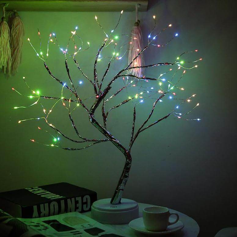 LED Table Lamp with Colorful Tree Lights and Touch Switch