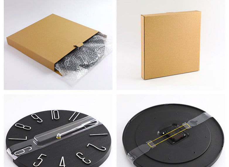 Minimalist MDF Wall Clock with Metal Hands