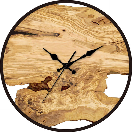 Silent Wood-Look Acrylic Wall Clock 12 Inch