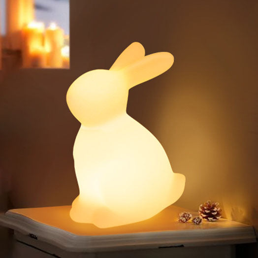Contemporary LED Rabbit Table Lamp in White