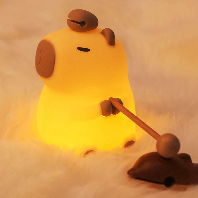 Adorable Capybara Night Light with Touch Control and Timer